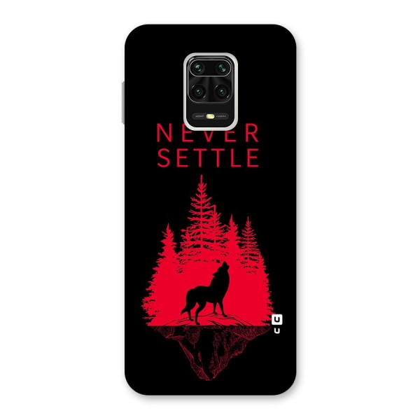 Never Settle Wolf Back Case for Redmi Note 9 Pro