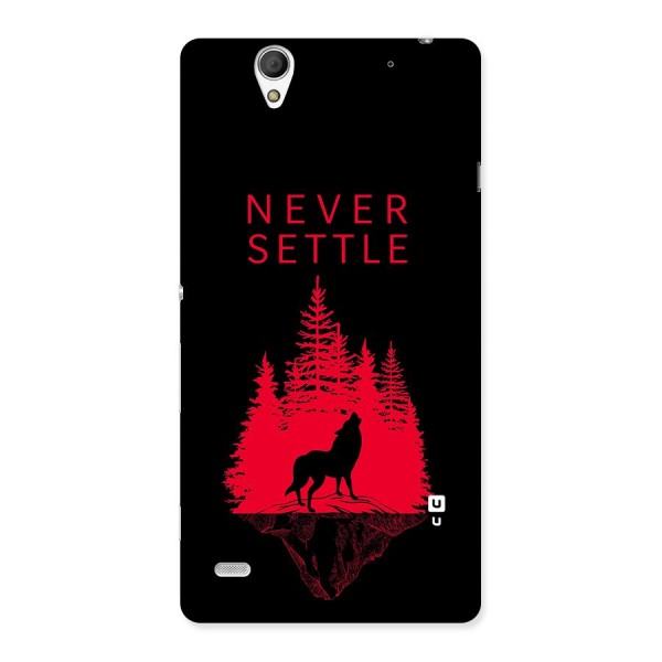 Never Settle Wolf Back Case for Sony Xperia C4