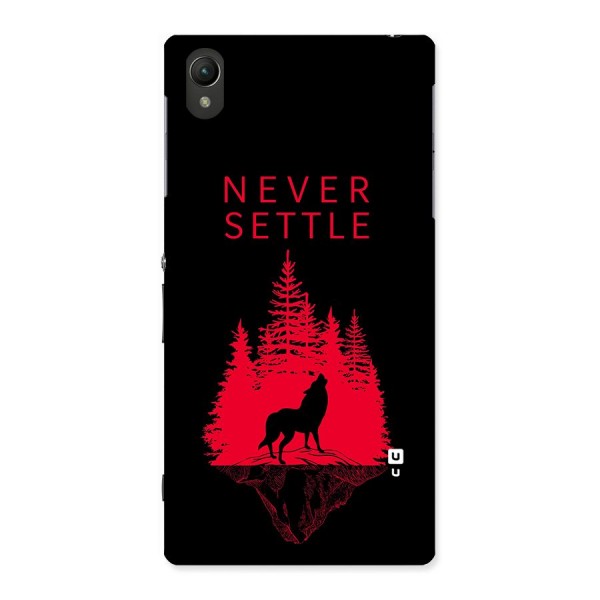 Never Settle Wolf Back Case for Sony Xperia Z1