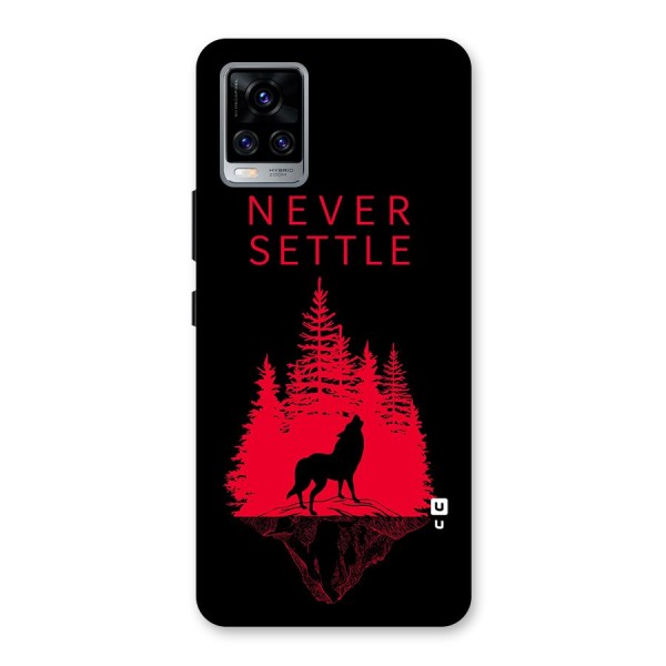 Never Settle Wolf Back Case for Vivo V20 Pro