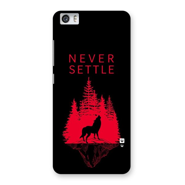 Never Settle Wolf Back Case for Xiaomi Redmi Mi5