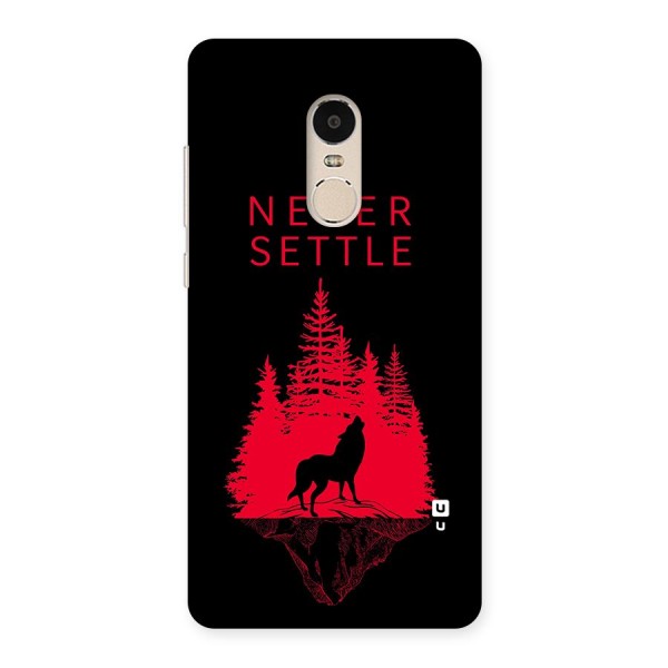 Never Settle Wolf Back Case for Xiaomi Redmi Note 4