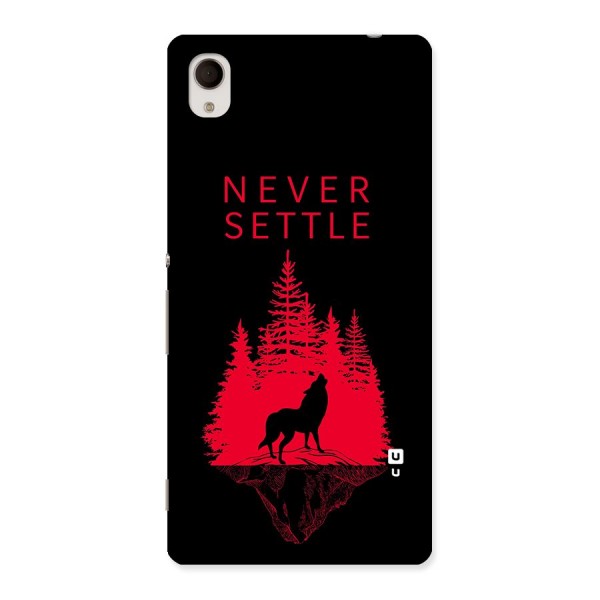 Never Settle Wolf Back Case for Xperia M4 Aqua