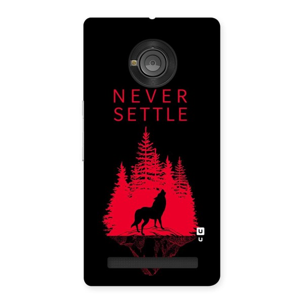 Never Settle Wolf Back Case for Yu Yuphoria