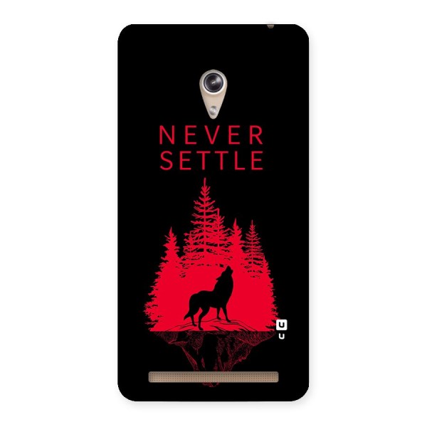 Never Settle Wolf Back Case for Zenfone 6