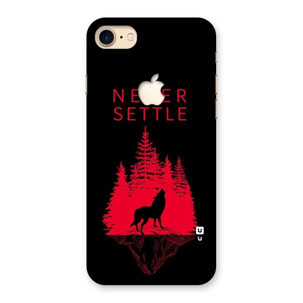 Never Settle Wolf Back Case for iPhone 7 Apple Cut