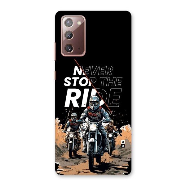 Never Stop ride Back Case for Galaxy Note 20