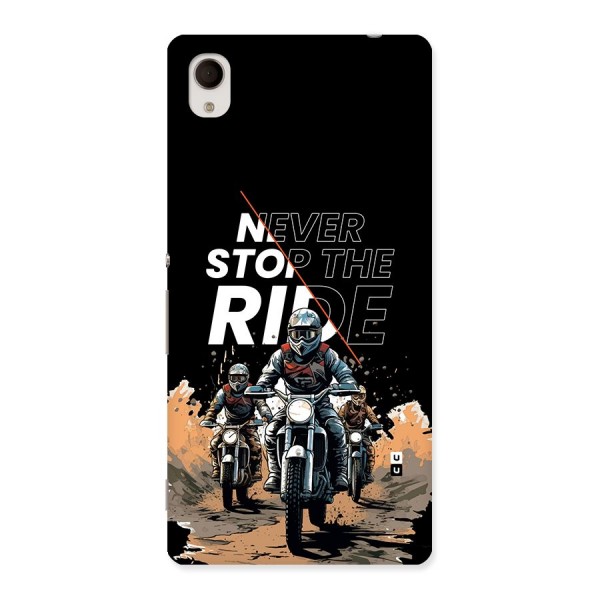 Never Stop ride Back Case for Xperia M4 Aqua