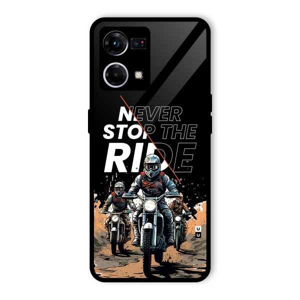 Never Stop ride Glass Back Case for Oppo F21 Pro 4G