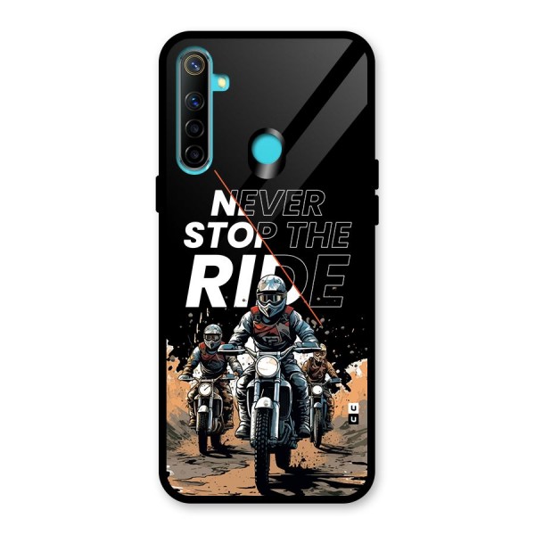 Never Stop ride Glass Back Case for Realme 5