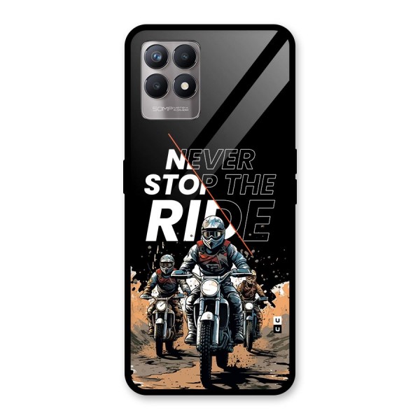 Never Stop ride Glass Back Case for Realme 8i