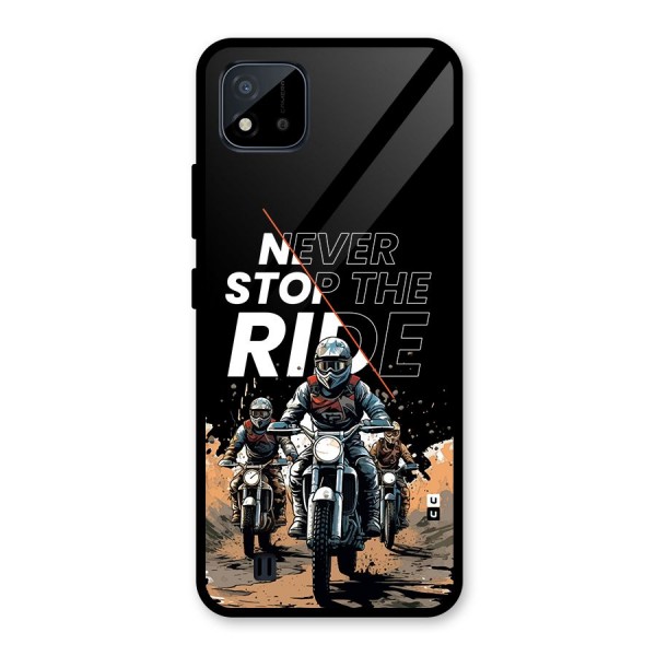 Never Stop ride Glass Back Case for Realme C11 2021