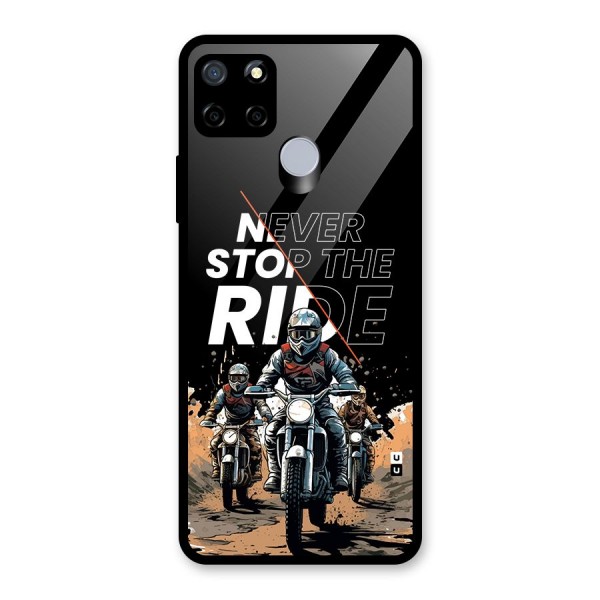 Never Stop ride Glass Back Case for Realme C12