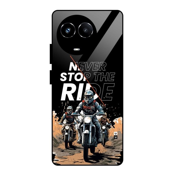 Never Stop ride Glass Back Case for Realme Narzo 60X