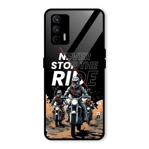 Never Stop ride Glass Back Case for Realme X7 Max