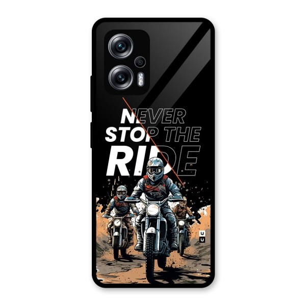 Never Stop ride Glass Back Case for Redmi K50i