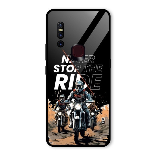 Never Stop ride Glass Back Case for Vivo V15