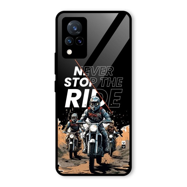 Never Stop ride Glass Back Case for Vivo V21 5G