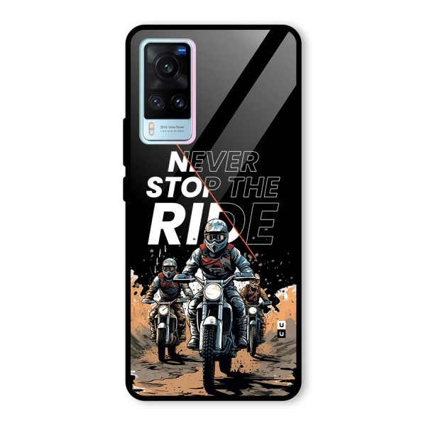 Never Stop ride Glass Back Case for Vivo X60