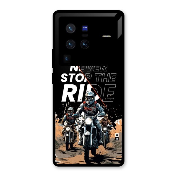 Never Stop ride Glass Back Case for Vivo X80 Pro