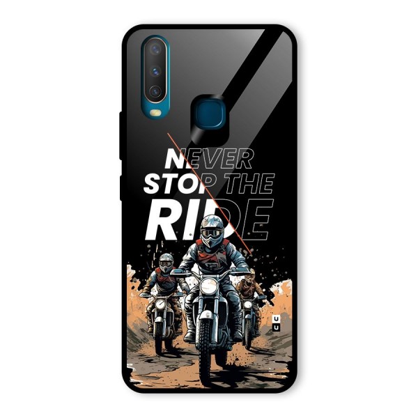 Never Stop ride Glass Back Case for Vivo Y15