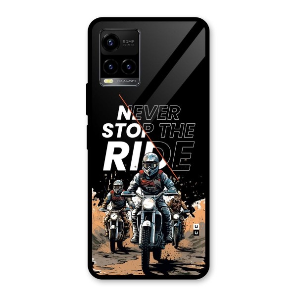 Never Stop ride Glass Back Case for Vivo Y21A