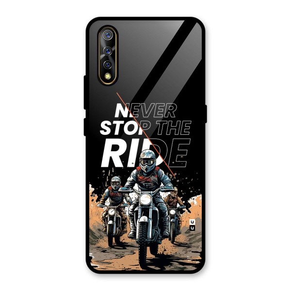 Never Stop ride Glass Back Case for Vivo Z1x