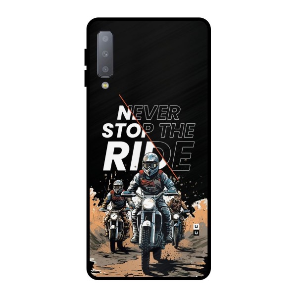 Never Stop ride Metal Back Case for Galaxy A7 (2018)