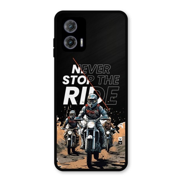 Never Stop ride Metal Back Case for Moto G73