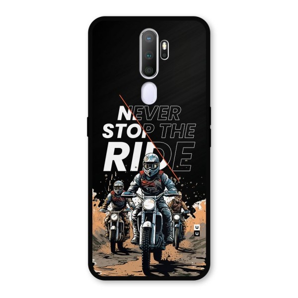 Never Stop ride Metal Back Case for Oppo A9 (2020)