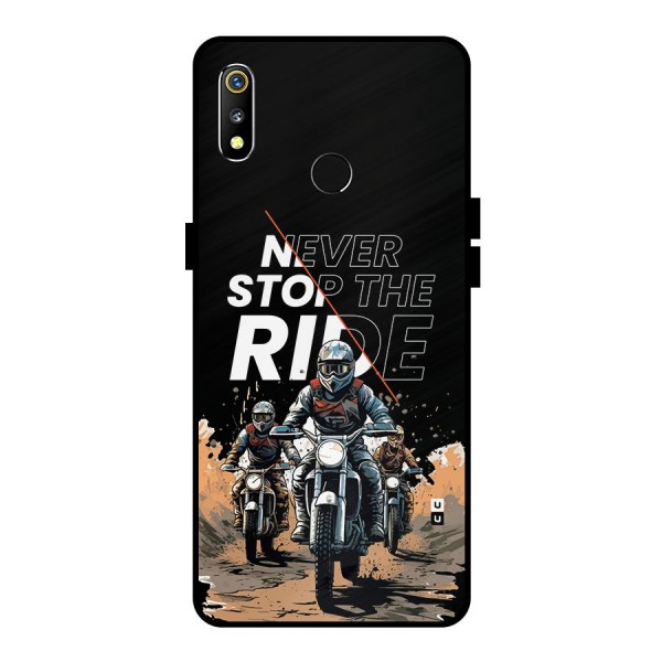 Never Stop ride Metal Back Case for Realme 3