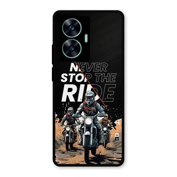 Never Stop ride Metal Back Case for Realme C55