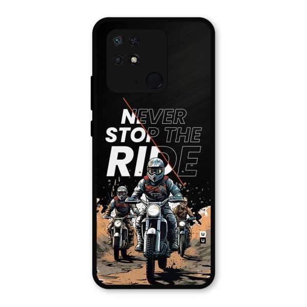 Never Stop ride Metal Back Case for Redmi 10