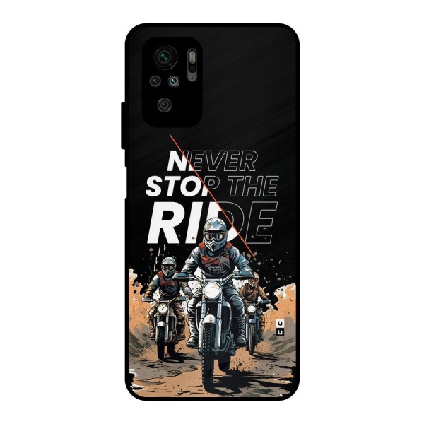 Never Stop ride Metal Back Case for Redmi Note 10