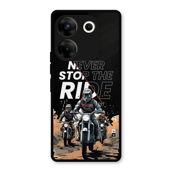 Never Stop ride Metal Back Case for Tecno Camon 20