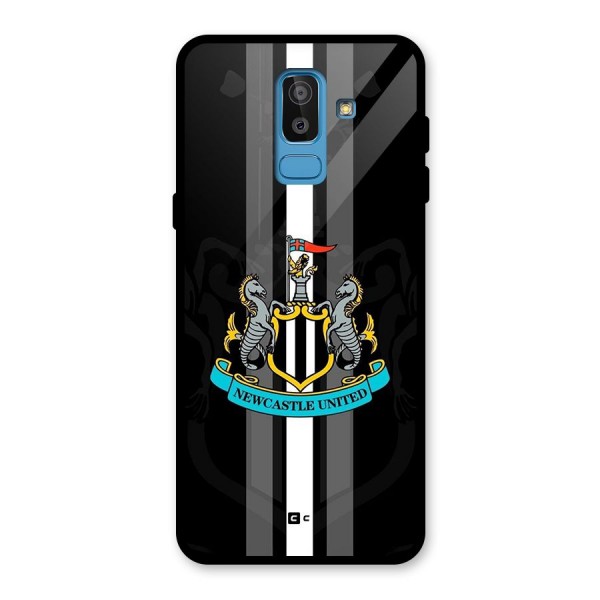 New Castle United Glass Back Case for Galaxy J8