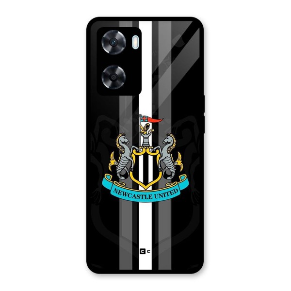 New Castle United Glass Back Case for Oppo A77s