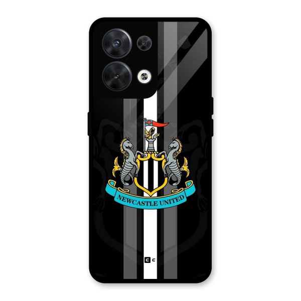 New Castle United Glass Back Case for Oppo Reno8 5G