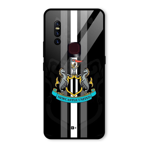 New Castle United Glass Back Case for Vivo V15