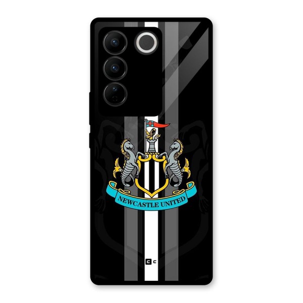 New Castle United Glass Back Case for Vivo V27 Pro