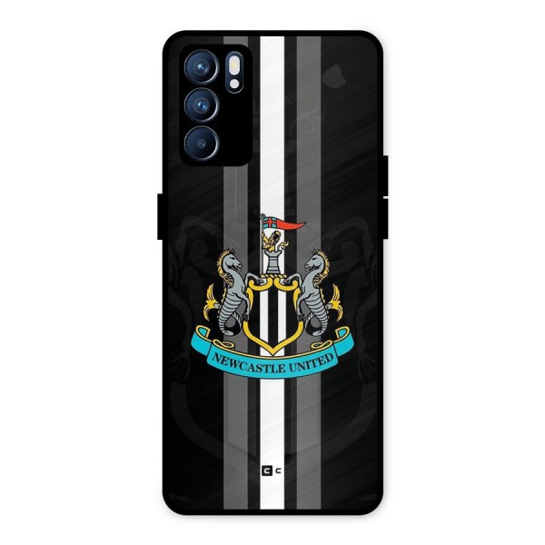 New Castle United Metal Back Case for Oppo Reno6 5G