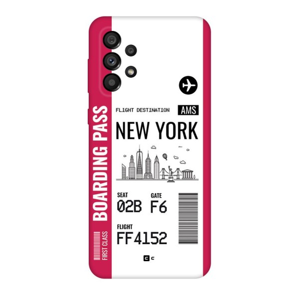 New York Boarding Pass Back Case for Galaxy A73 5G