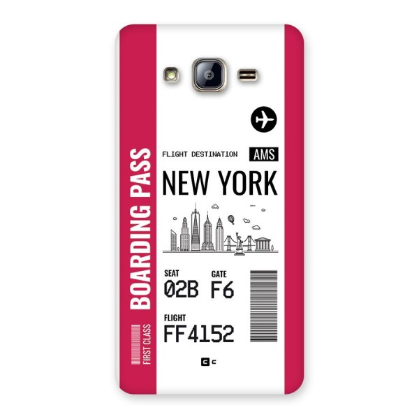 New York Boarding Pass Back Case for Galaxy On5