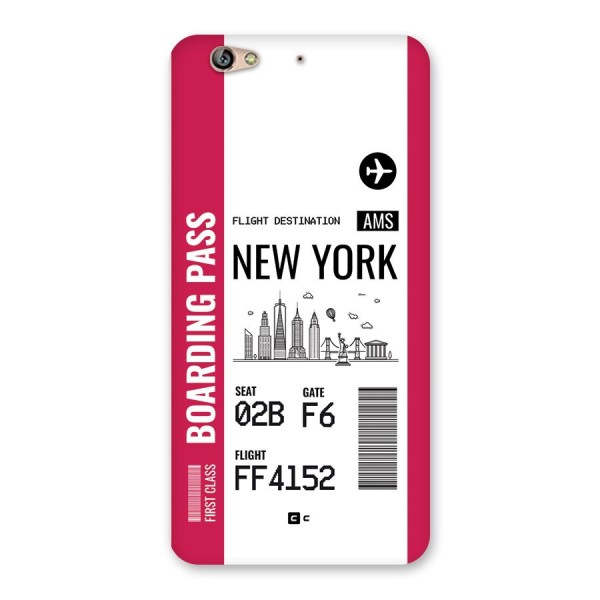 New York Boarding Pass Back Case for Gionee S6