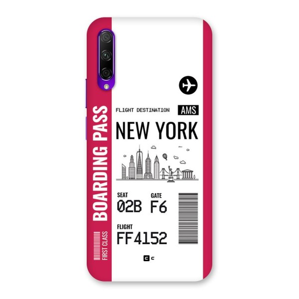 New York Boarding Pass Back Case for Honor 9X Pro