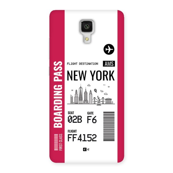 New York Boarding Pass Back Case for Mi4