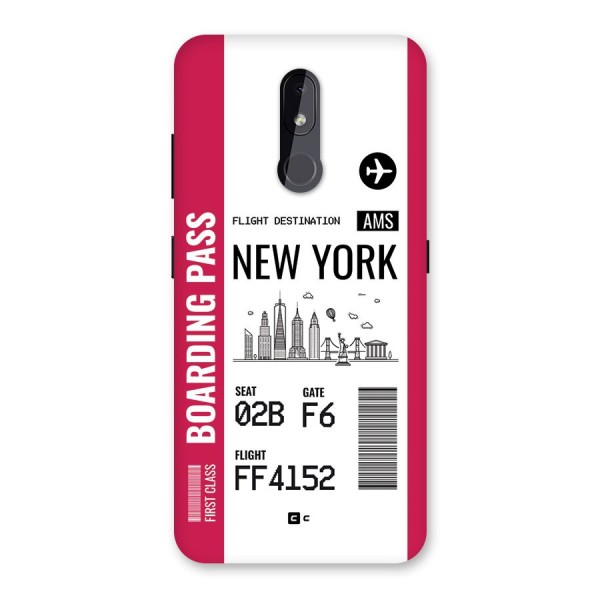 New York Boarding Pass Back Case for Nokia 3.2