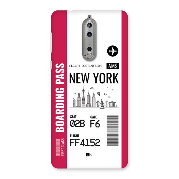 New York Boarding Pass Back Case for Nokia 8