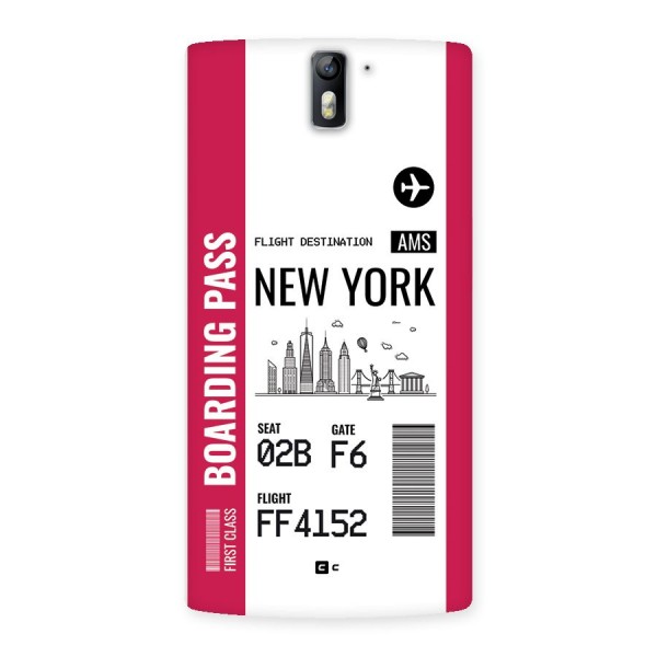 New York Boarding Pass Back Case for OnePlus One