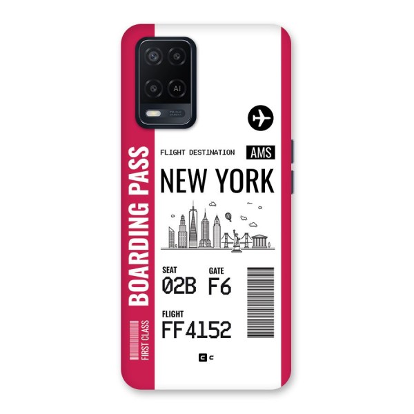 New York Boarding Pass Back Case for Oppo A54